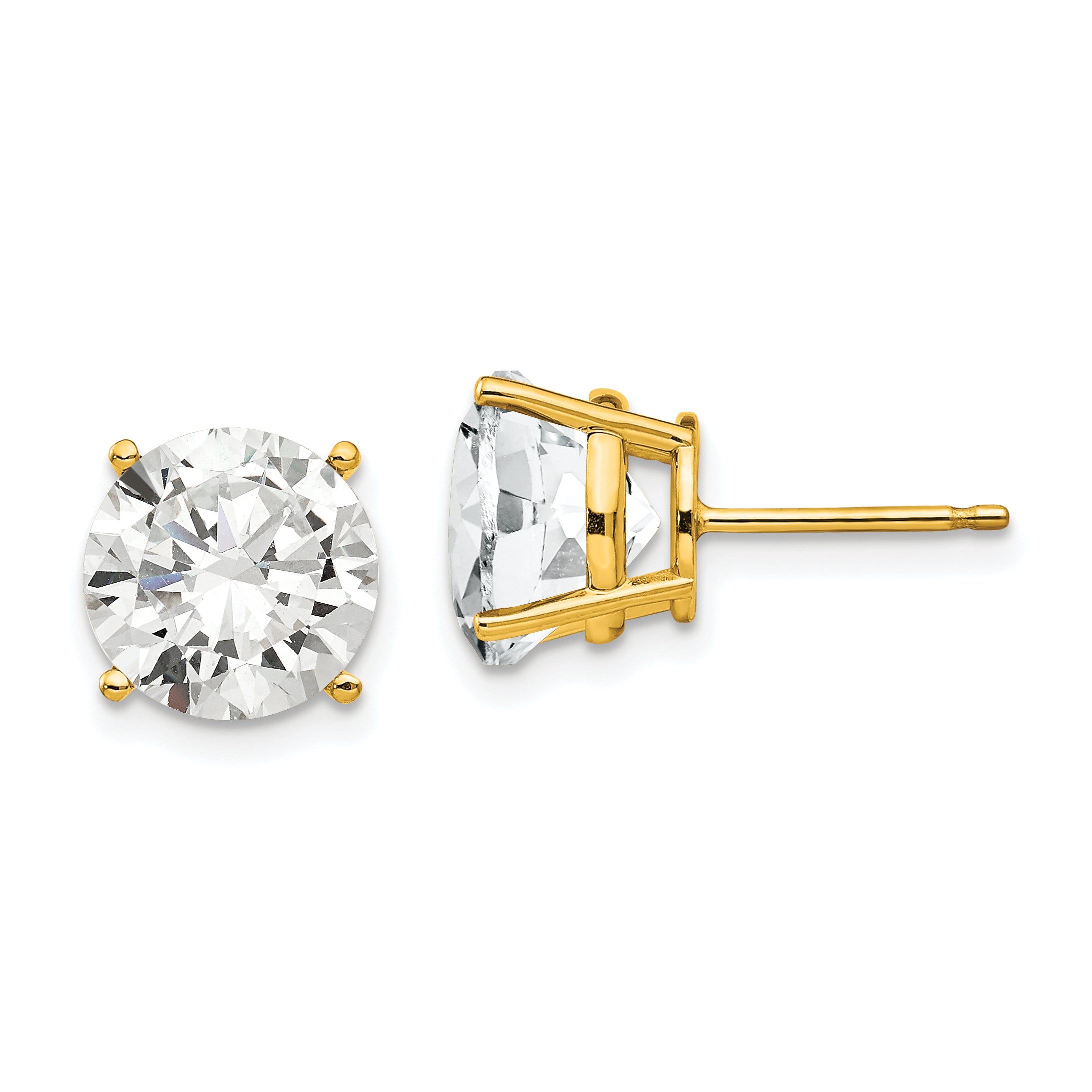 14k 10mm Cubic Zirconia Earrings Main image