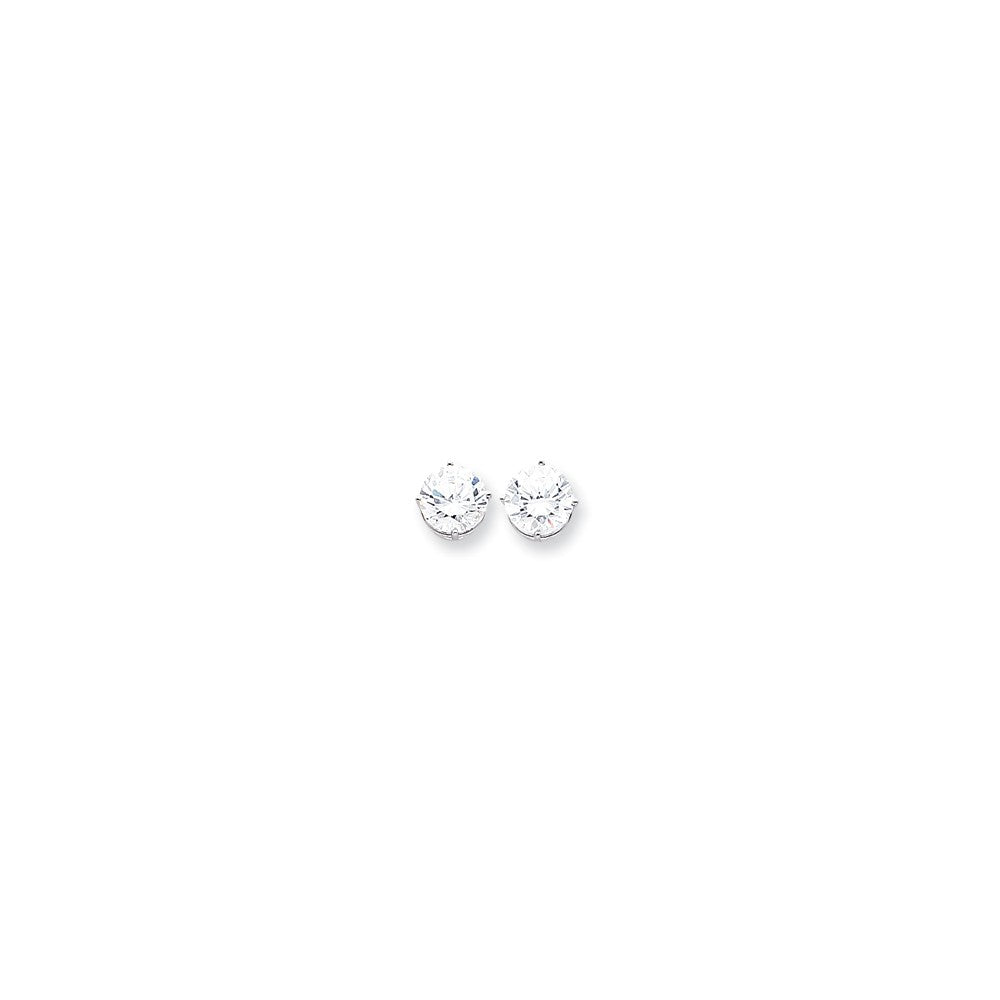 14k White Gold 10mm Round Earring Mountings Main image