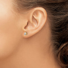 14k 5x3mm Pear Cubic Zirconia Earrings