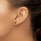 14k 5x3mm Pear Garnet Earrings