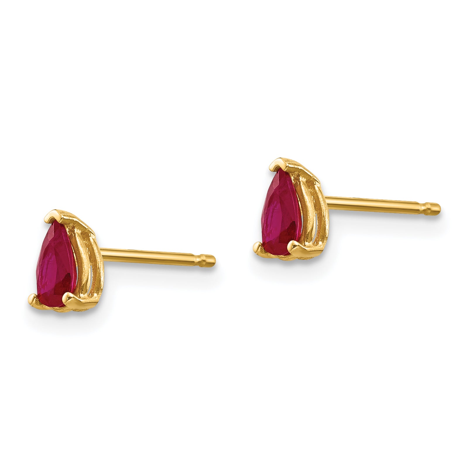 14k Ruby Ruby Earrings Secondary image