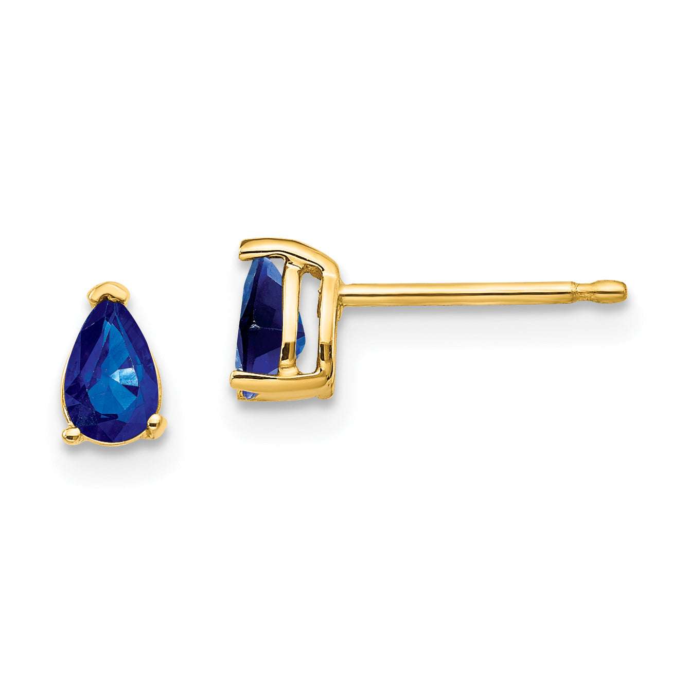 14k Sapphire Post Earrings Main image