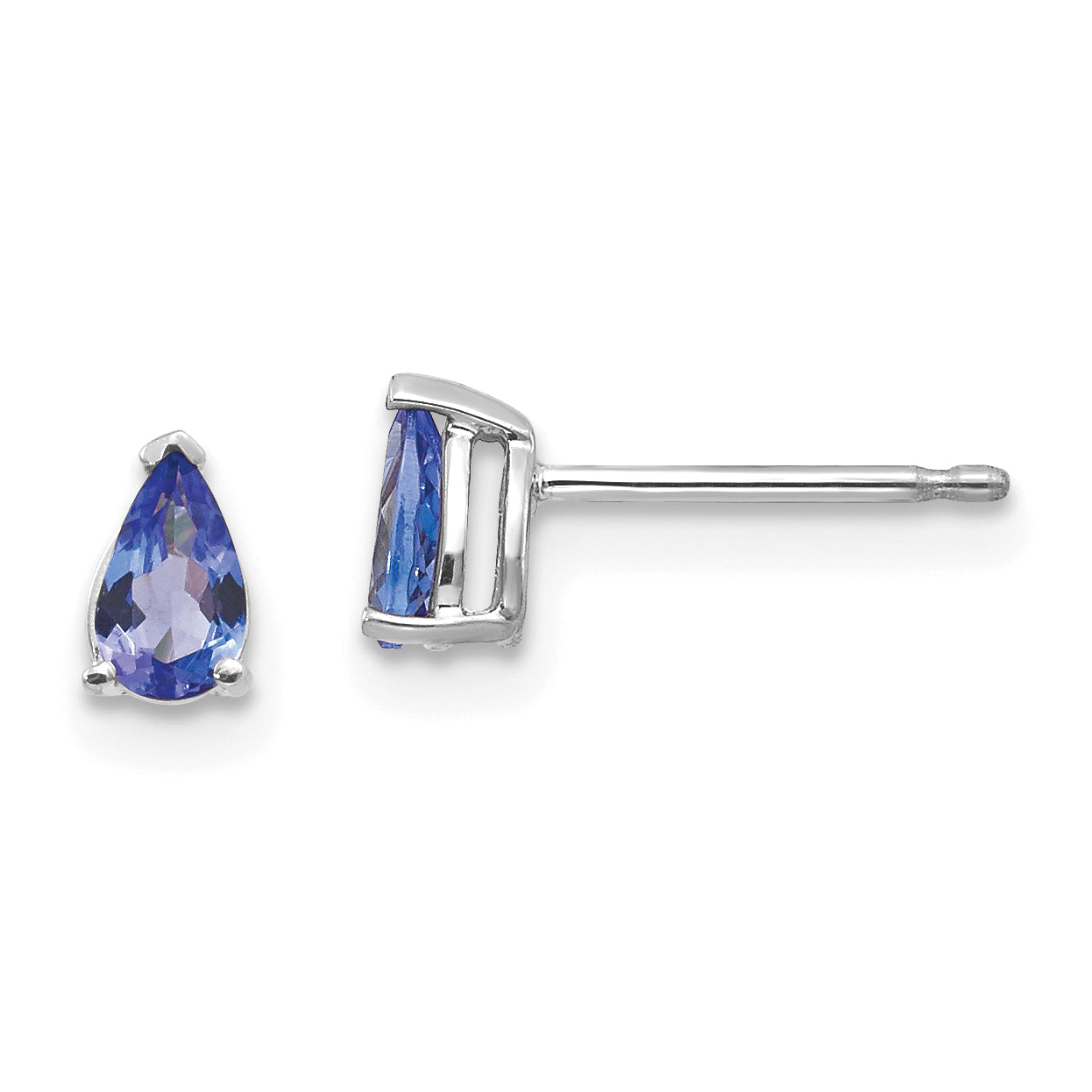 14k White Gold Tanzanite Earrings