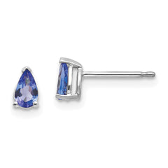 14k White Gold Tanzanite Earrings