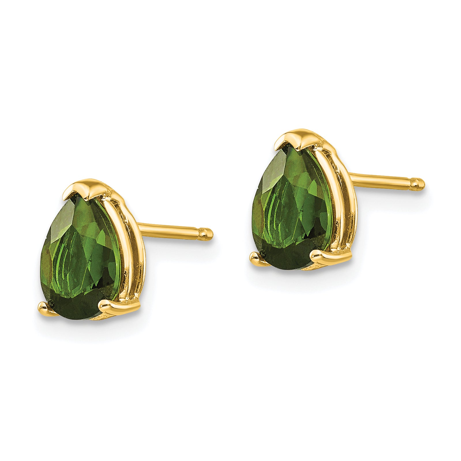 14k Green Tourmaline Earrings Secondary image