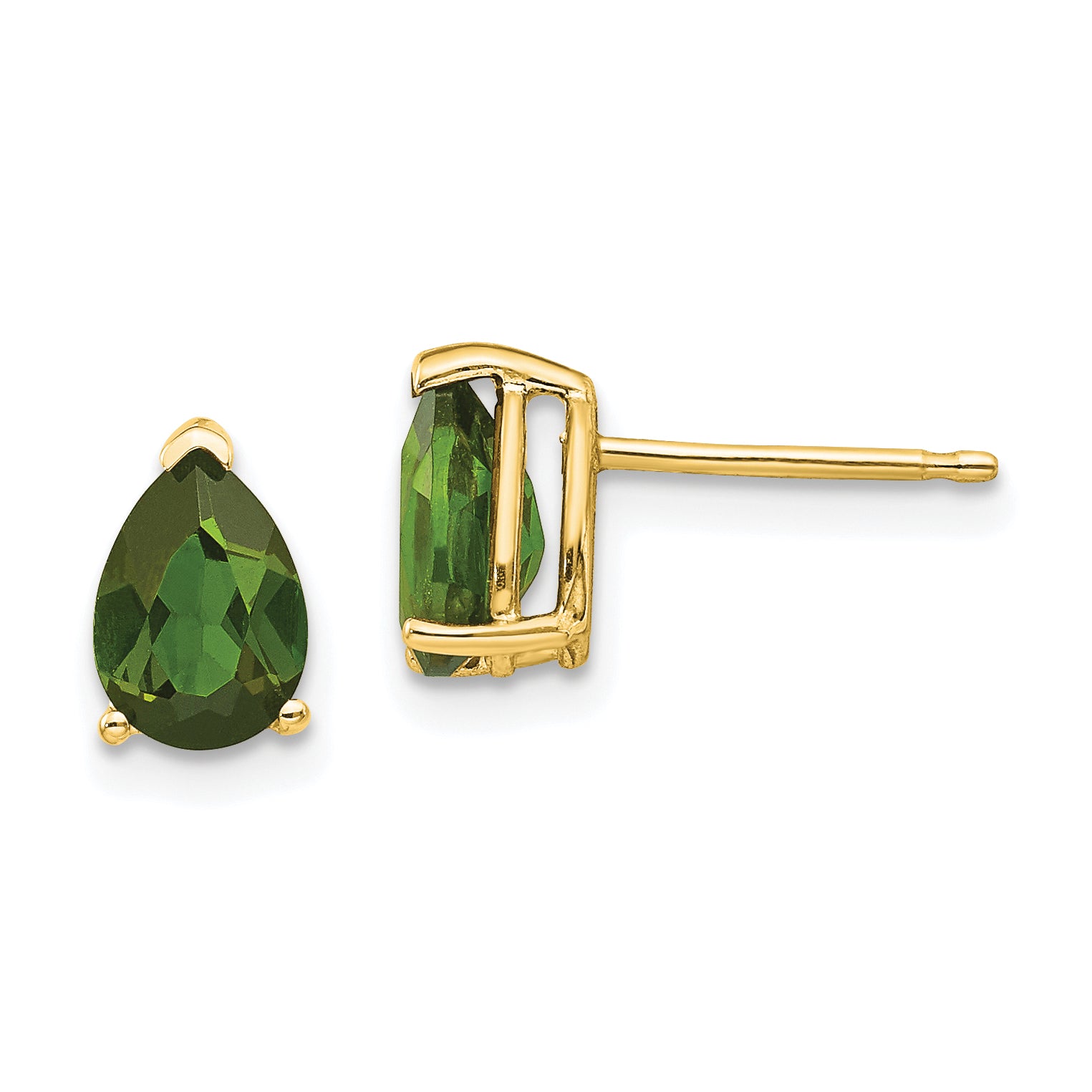 14k Green Tourmaline Earrings Main image