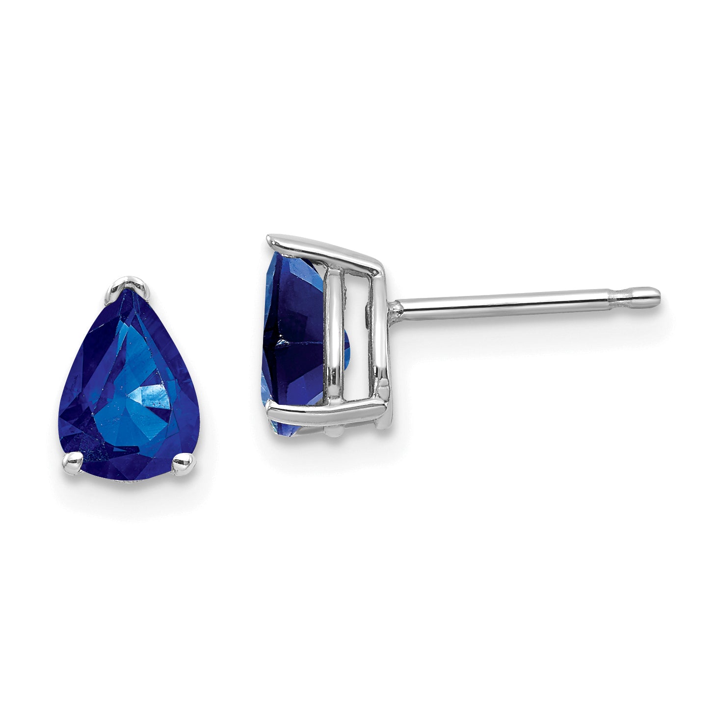 14k White Gold Sapphire Earrings Main image