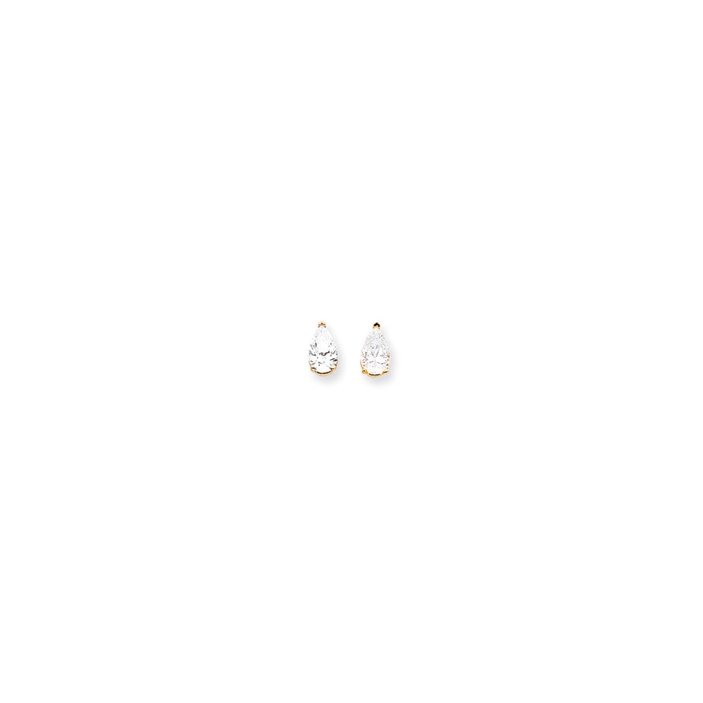 14k 8x5 Pear Earring Mountings Main image