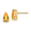 14k 8x5mm Pear Citrine Checker Earrings