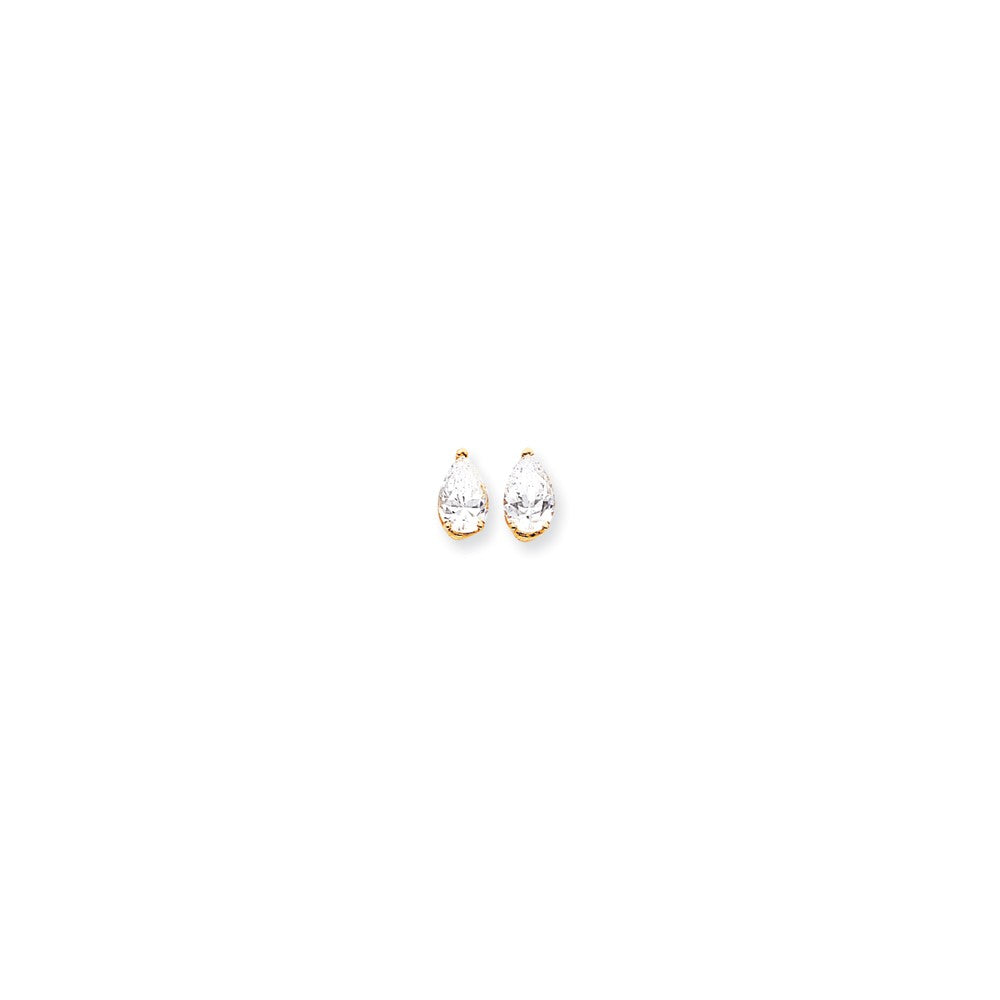 14k 9x6 Pear Earring Mountings Main image