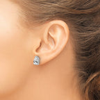 14k White Gold 9x6mm Pear Cubic Zirconia Earrings