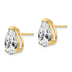 14k 12x8mm Pear Cubic Zirconia Earrings