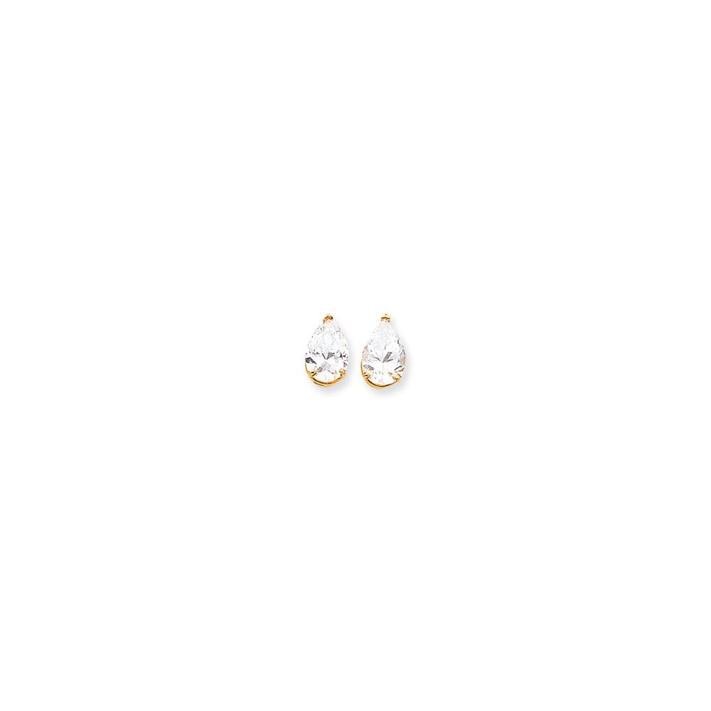 14k 12x8 Pear Earring Mountings