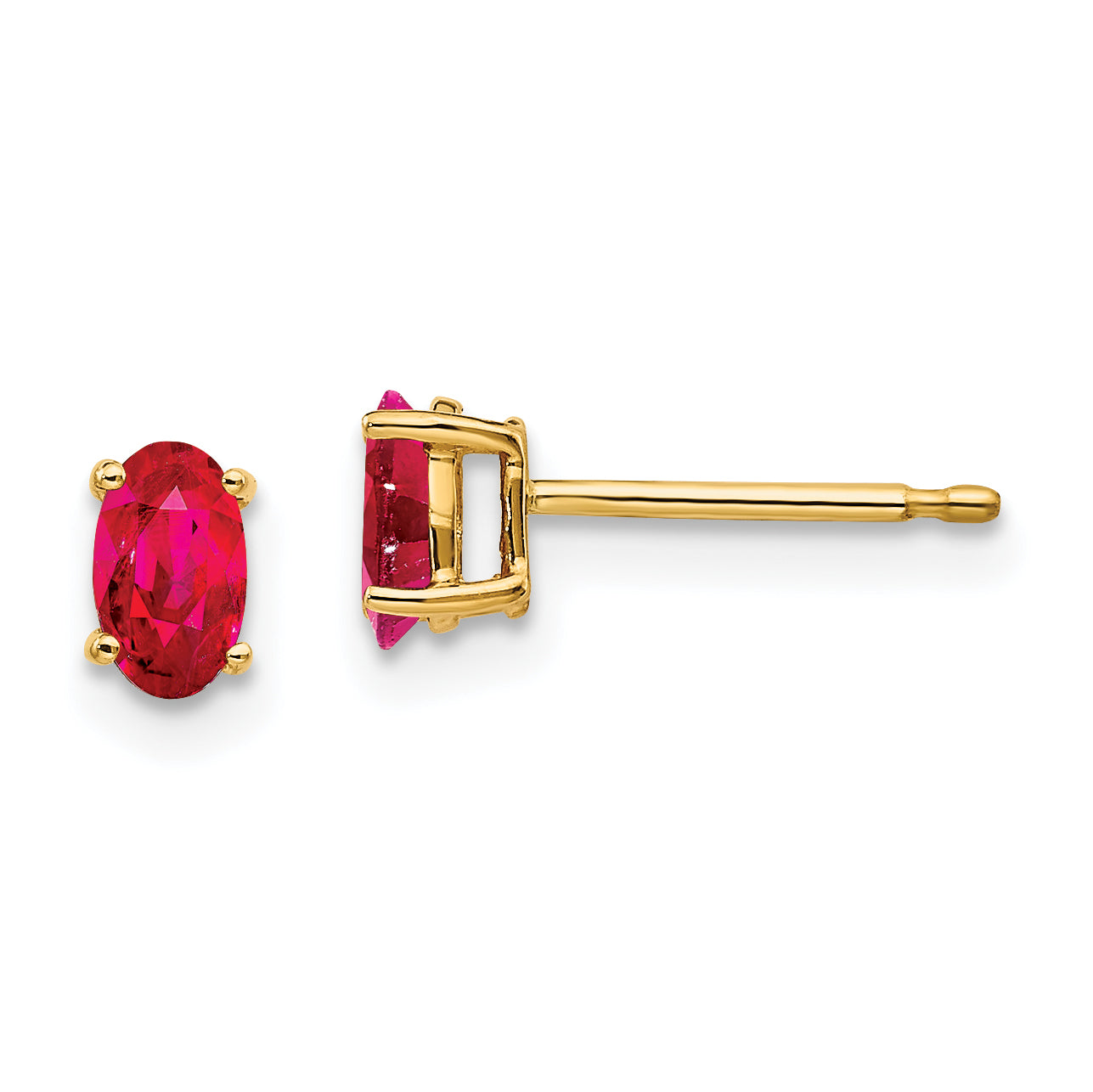 14k Ruby Post Earrings Main image