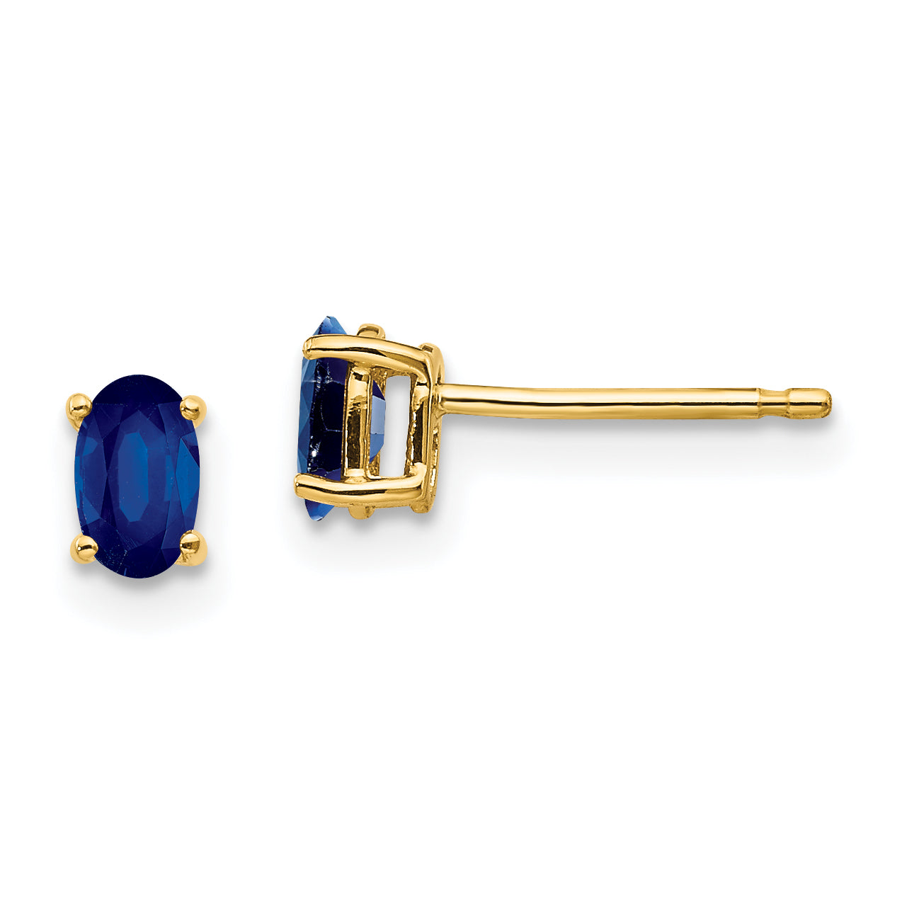 14k Sapphire Post Earrings Main image