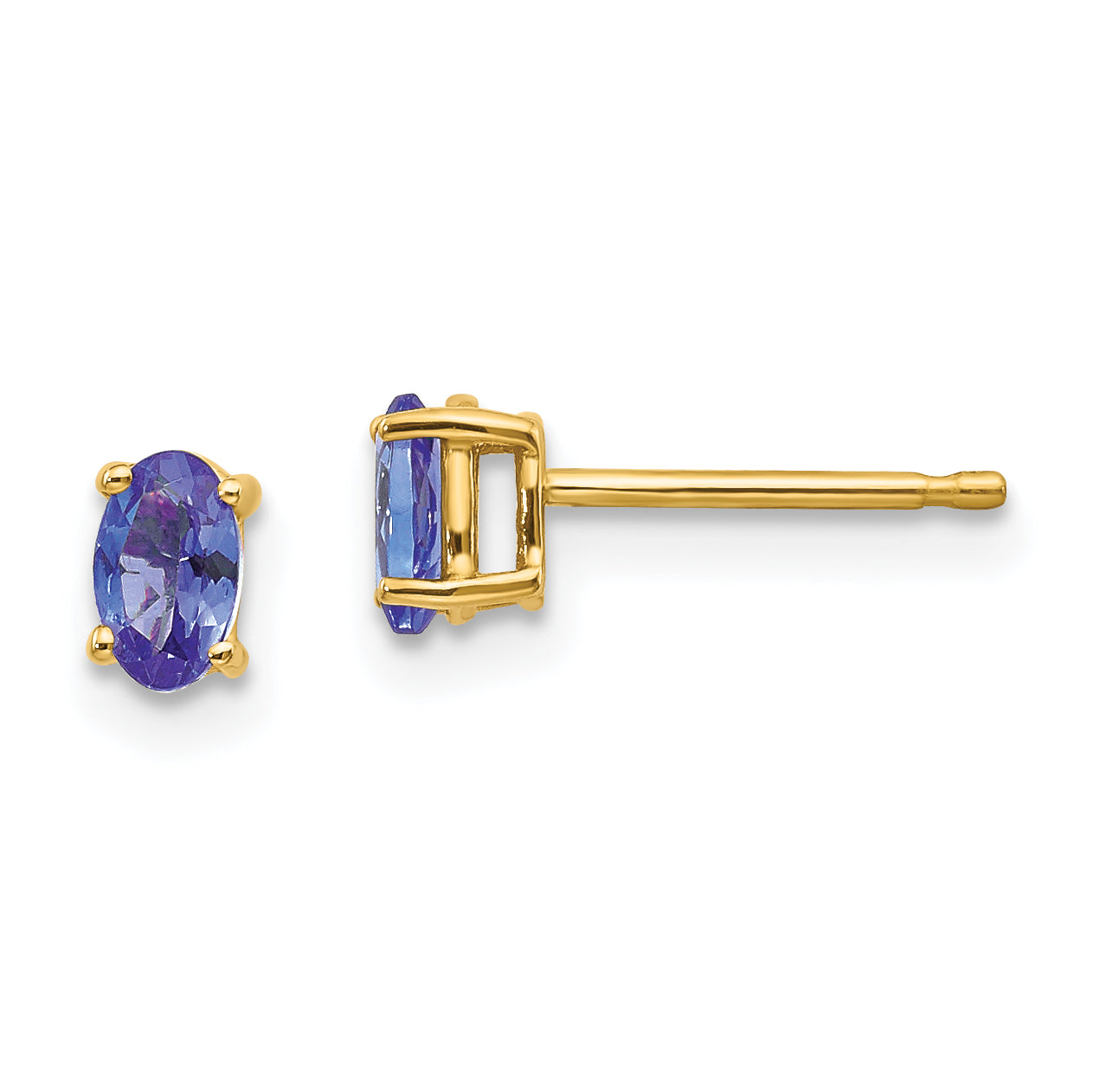 14k Tanzanite Post Earrings Main image