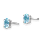 14k White Gold Aquamarine Earrings