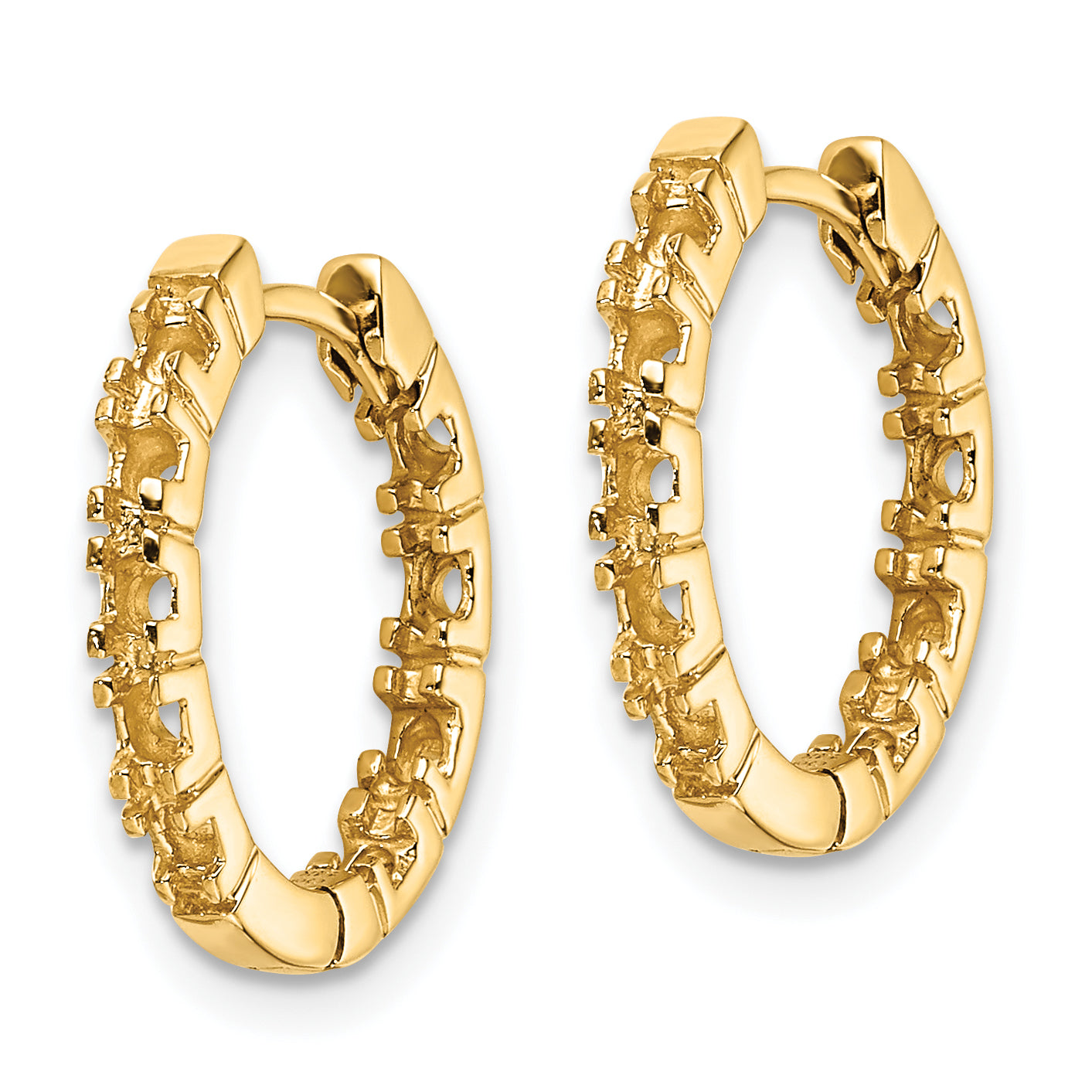 14k Diamond Hinged Hoops Mountings Secondary image