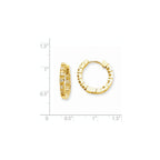 14k A Diamond Hinged Hoop Earrings