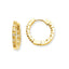 14K A Diamond Hinged Hoop Earrings