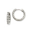 14K White Gold A Diamond Hinged Hoop Earrings