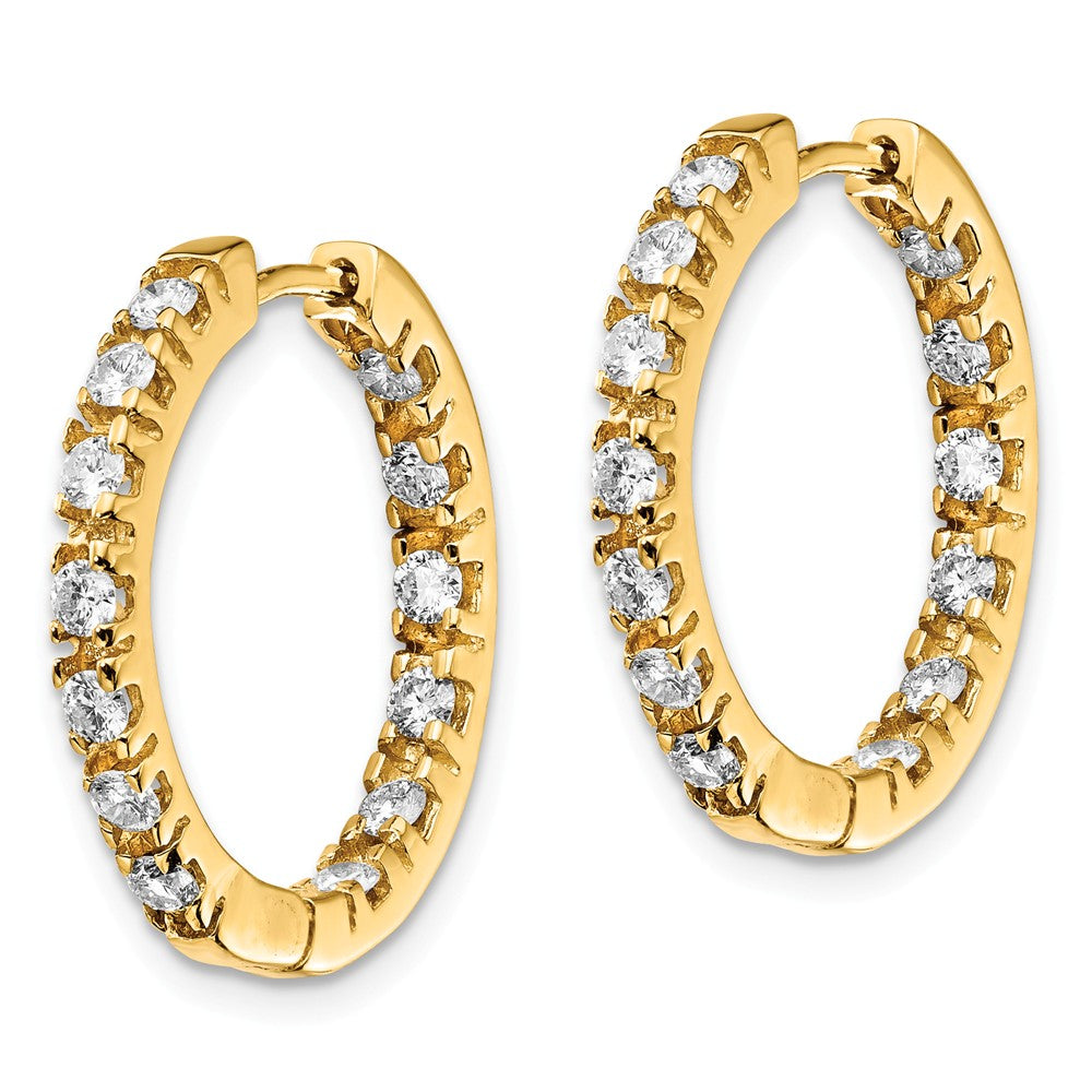 14K Diamond Hinged Hoops Mountings Secondary image