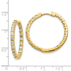 14k A Diamond Hinged Hoop Earrings