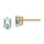 14k Aquamarine Post Earrings