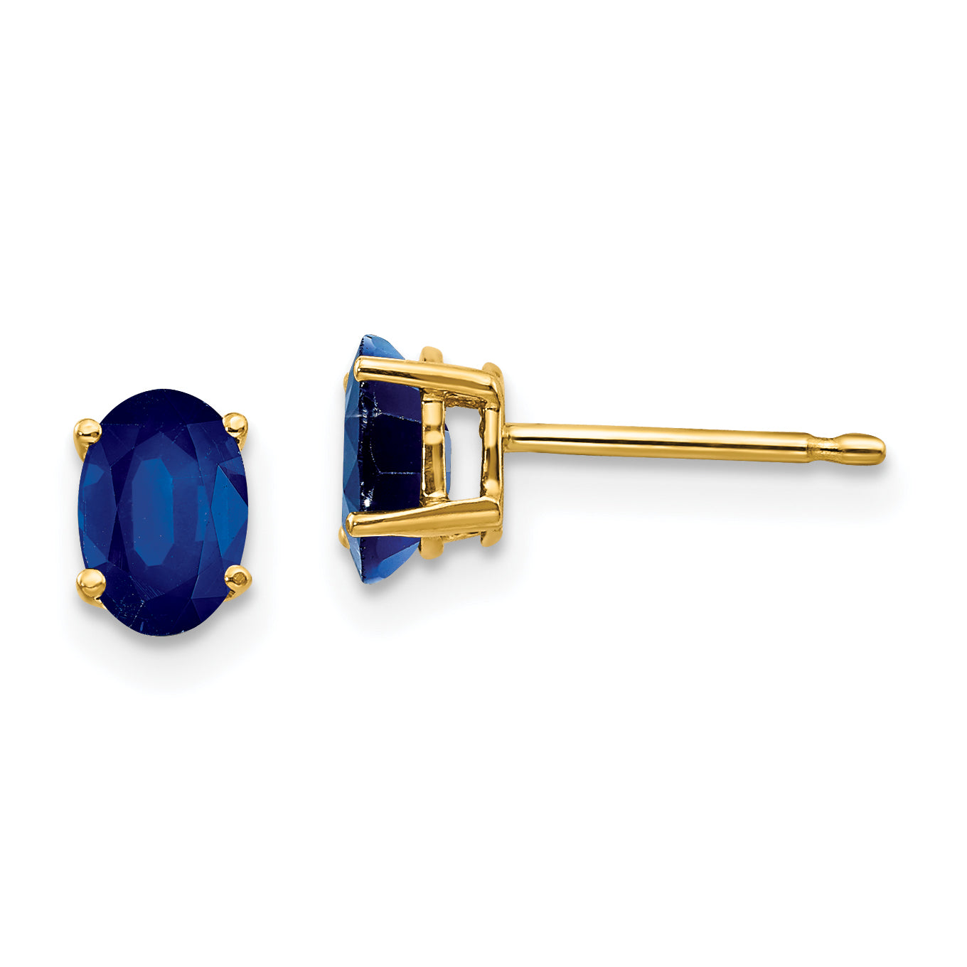 14k Sapphire Post Earrings Main image