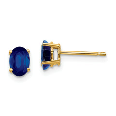 14k Sapphire Post Earrings