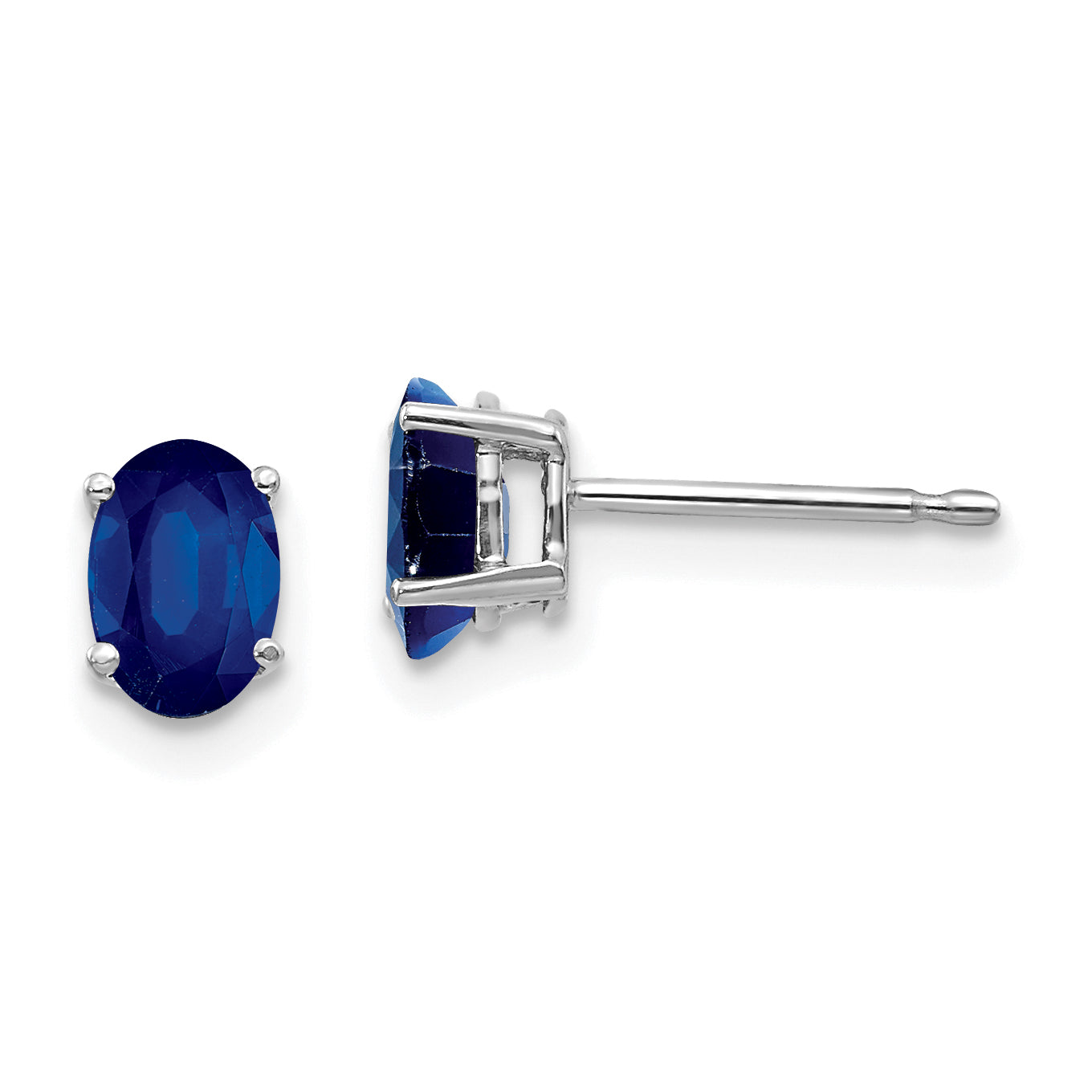 14k White Gold Sapphire Earrings Main image
