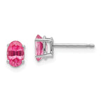 14k White Gold Pink Spinel Earrings