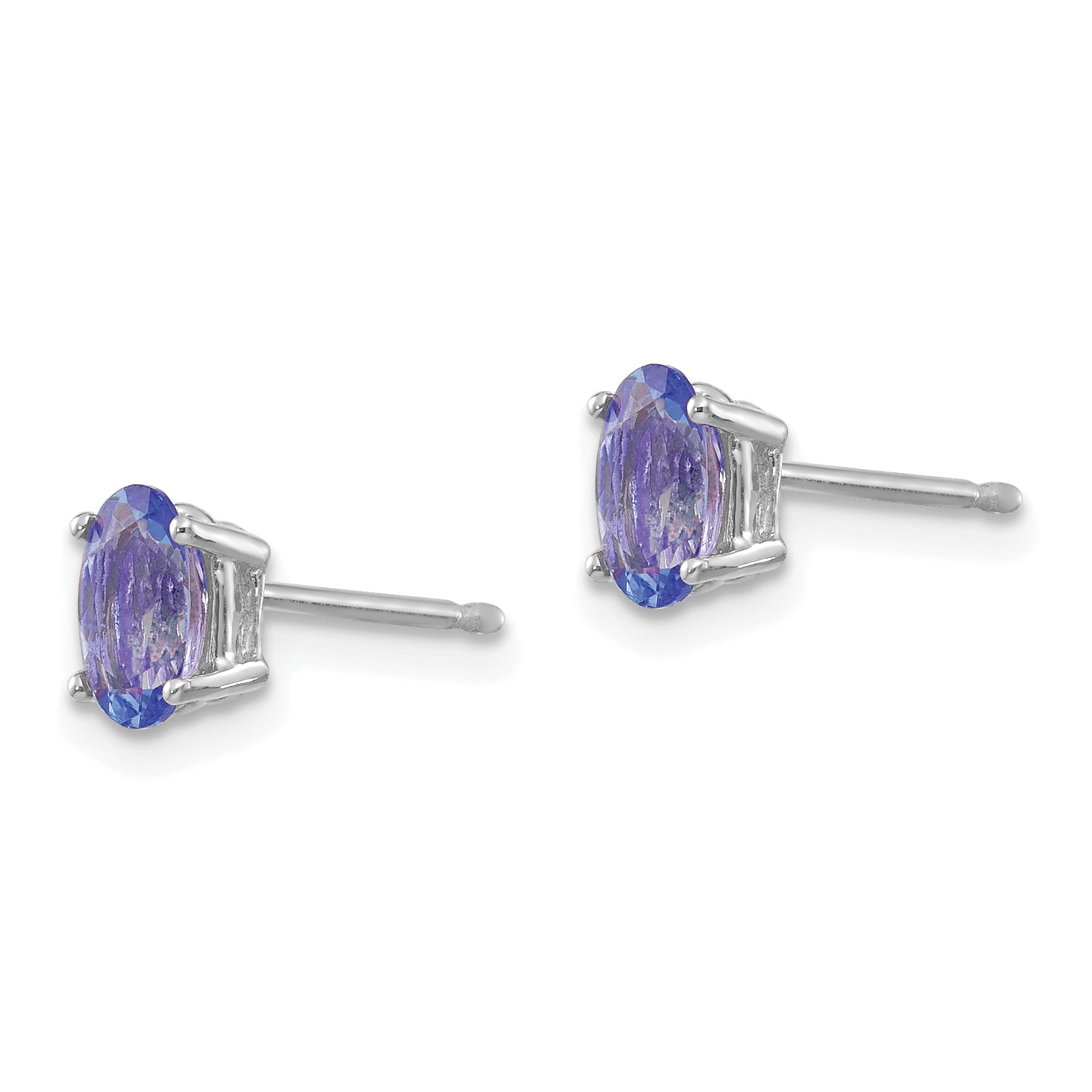 14k White Gold Tanzanite Earrings Secondary image