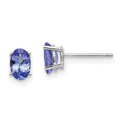 14k White Gold Tanzanite Earrings