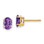 14k 7x5mm Oval Amethyst Earrings