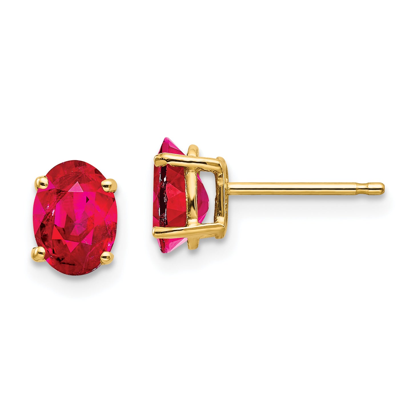 14k Ruby Post Earrings Main image