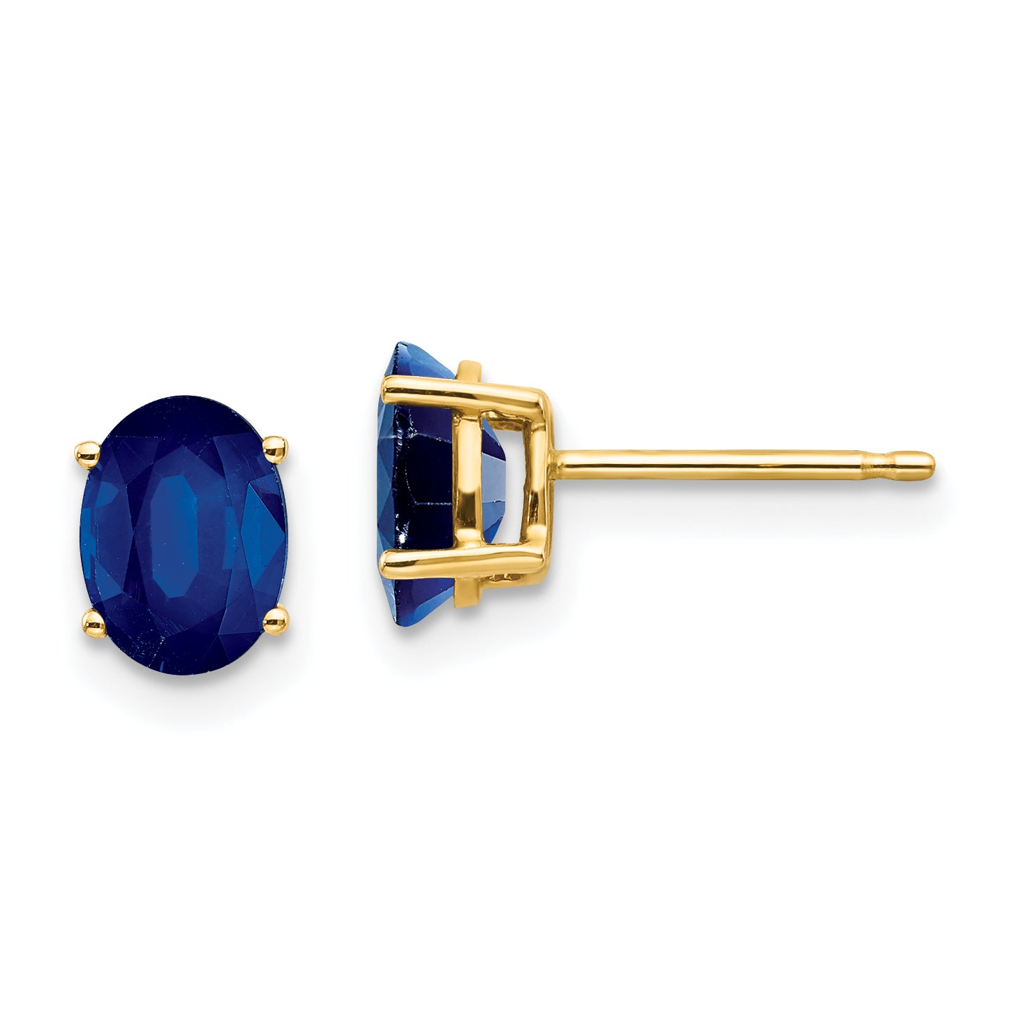 14k Sapphire Post Earrings Main image