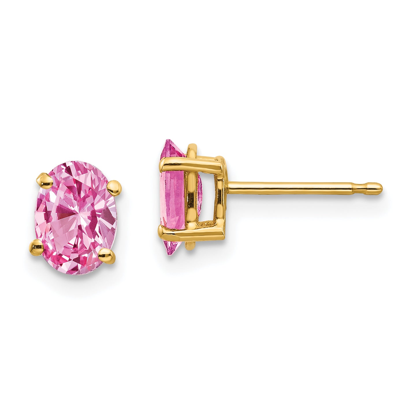 14k Pink Sapphire Earrings Main image