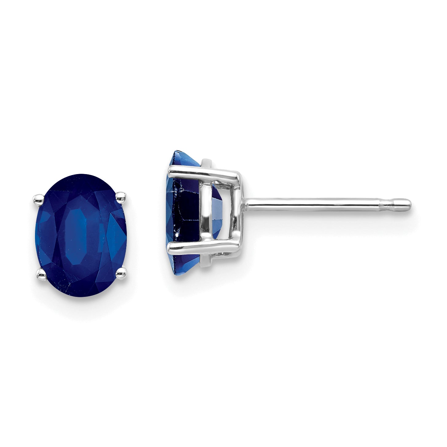 14k White Gold Sapphire Earrings Main image