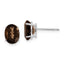 14kw 8x6 Oval Smoky Quartz Earrings