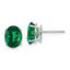 14k White Gold Mount St. Helens Oval Stud Earrings