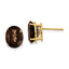 14k 10x8 Oval Smoky Quartz Earrings