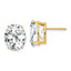 14k 12x10mm Oval Cubic Zirconia Earrings
