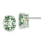 14kw 12x10 Oval Checker-Cut Green Quartz Earrings