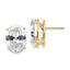 14k 14x10mm Oval Cubic Zirconia Earrings