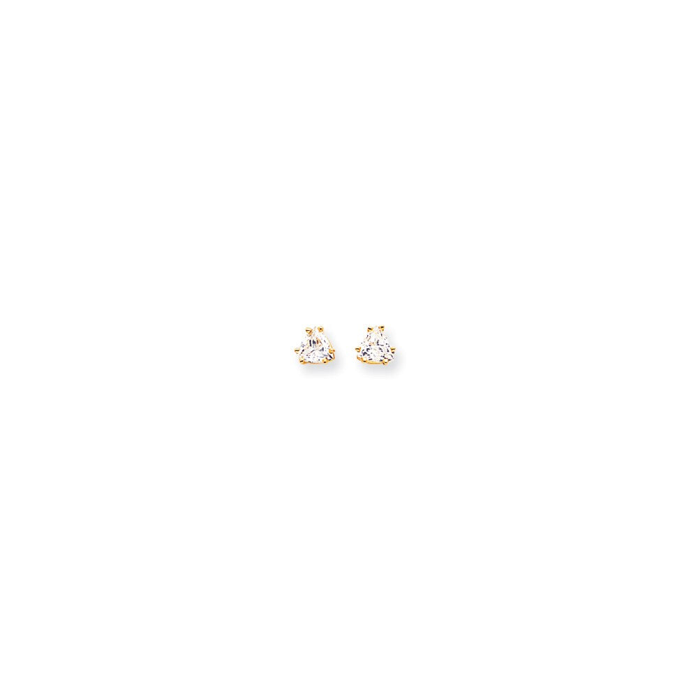 14k 5mm Trillion Earring Mountings Main image