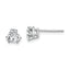 14k White Gold Cubic Zirconia Trillion Stud Earrings