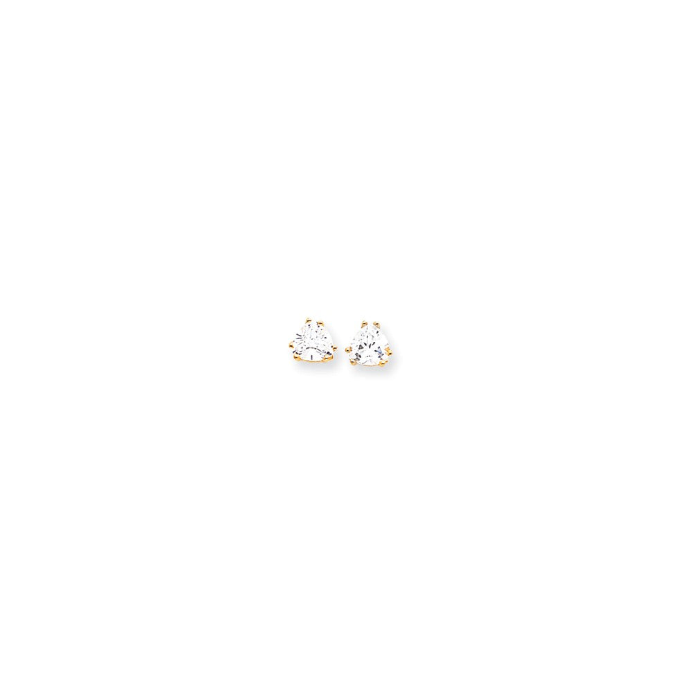 14k 6mm Trillion Earring Mountings Main image