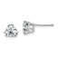 14k White Gold 6mm Trillion Cubic Zirconia Earrings