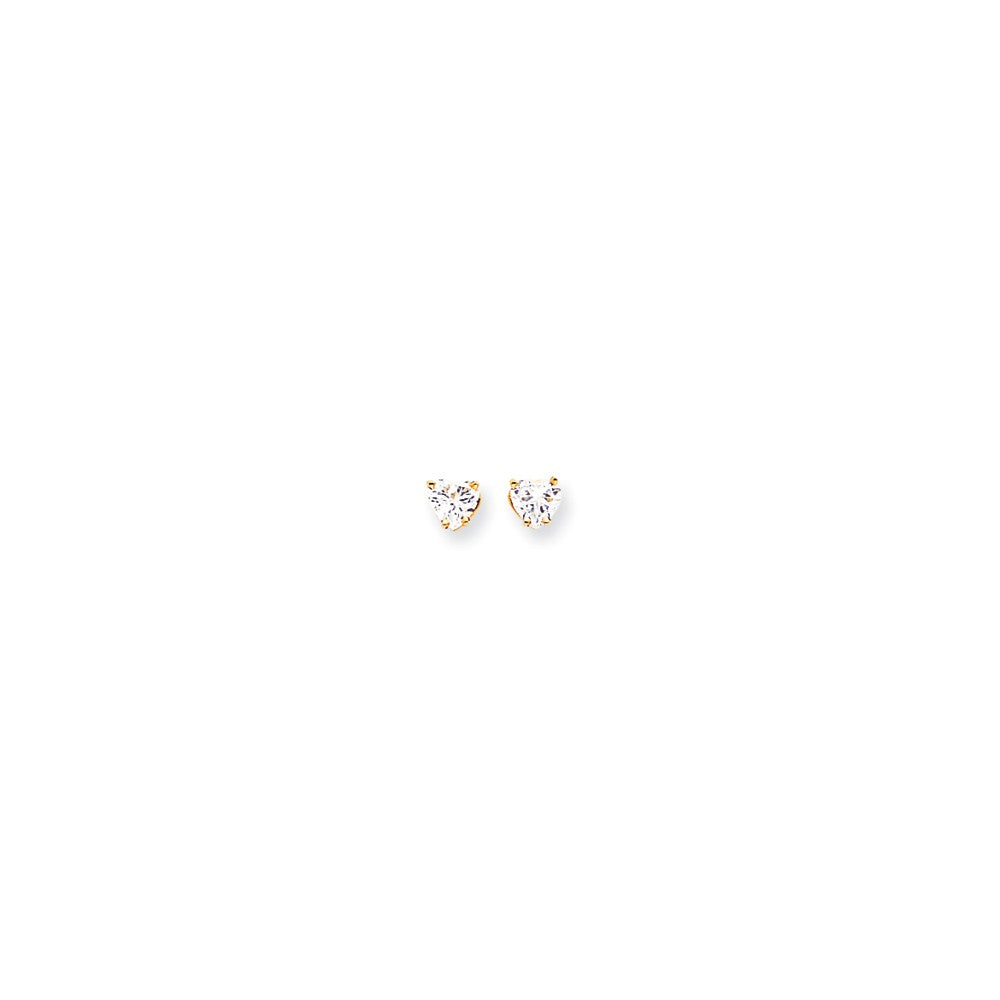 14k 5mm Heart Earring Mountings